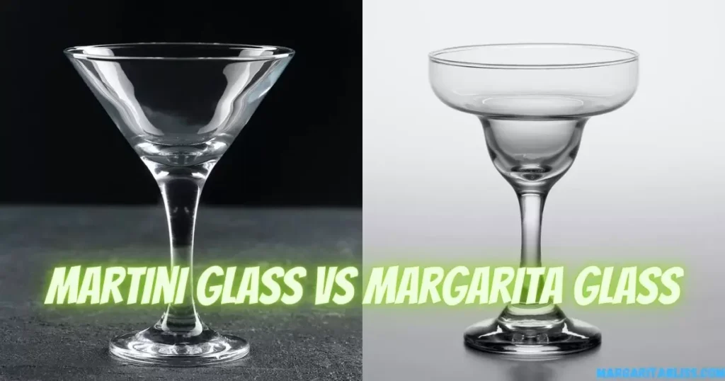 What's the difference between a martini glass and a margarita glass