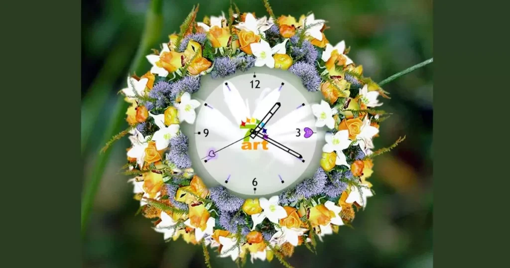 Beautiful Flowers All Around the Clock